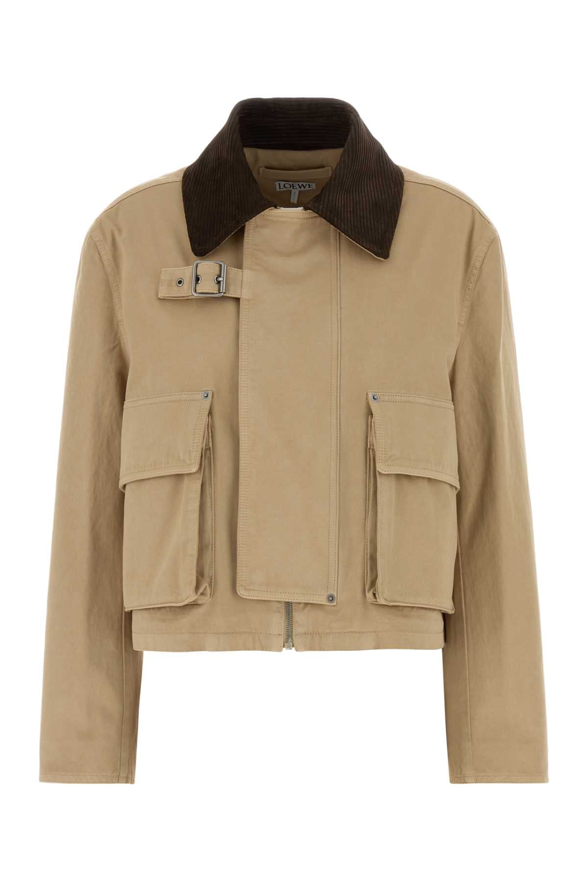 Loewe SHORT PARKA Jacket — Beige