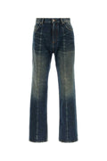 Versace Straight-Leg Cotton Denim Jeans — Blue