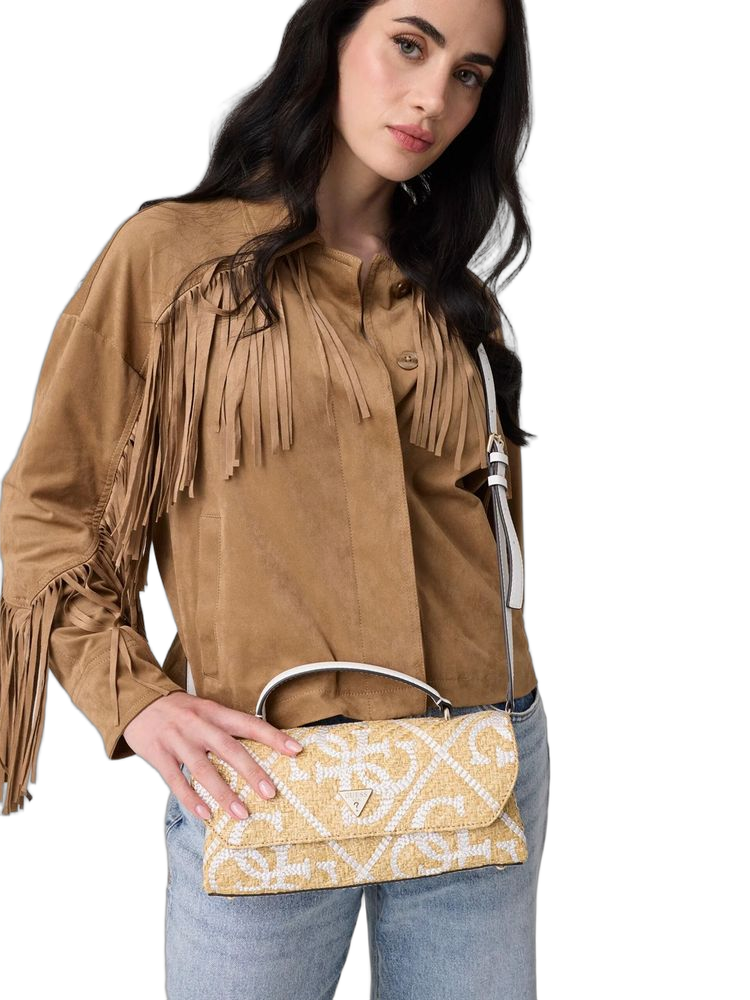 Guess Kirsten Top Handle Bag — Beige