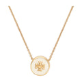 Tory Burch Icon Enamel Pendant Necklace — Gold
