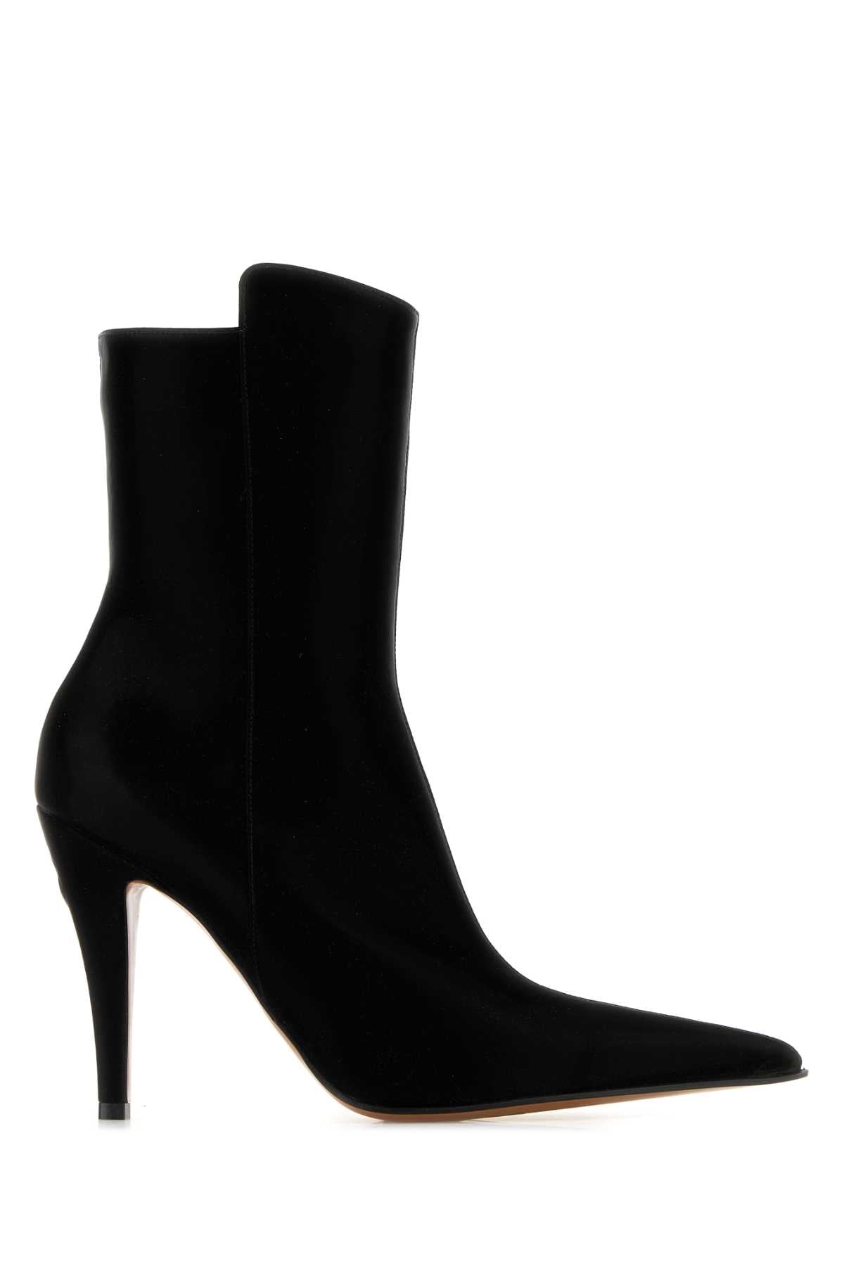 Alexander McQueen Suede Heeled Boot — Black