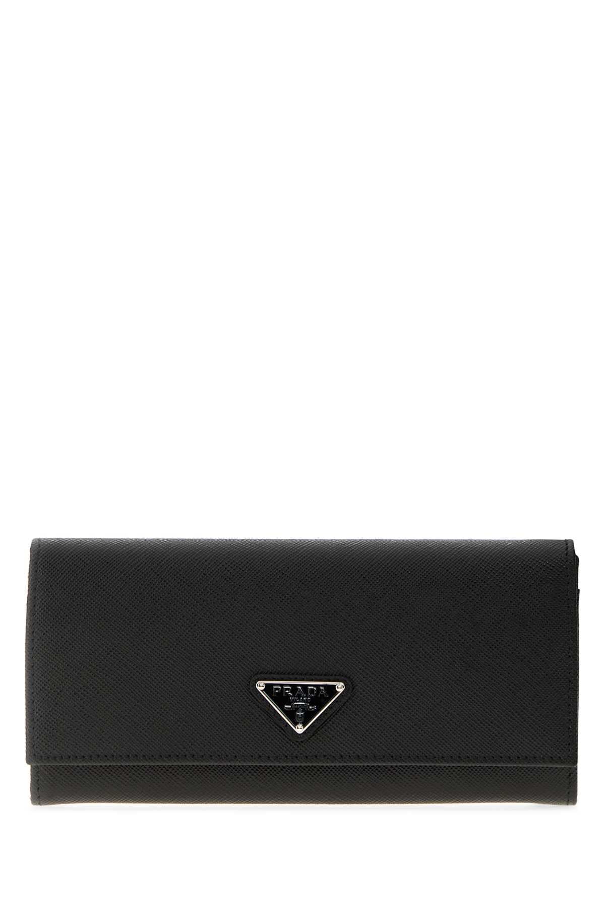 Prada Saffiano Leather Wallet — Black
