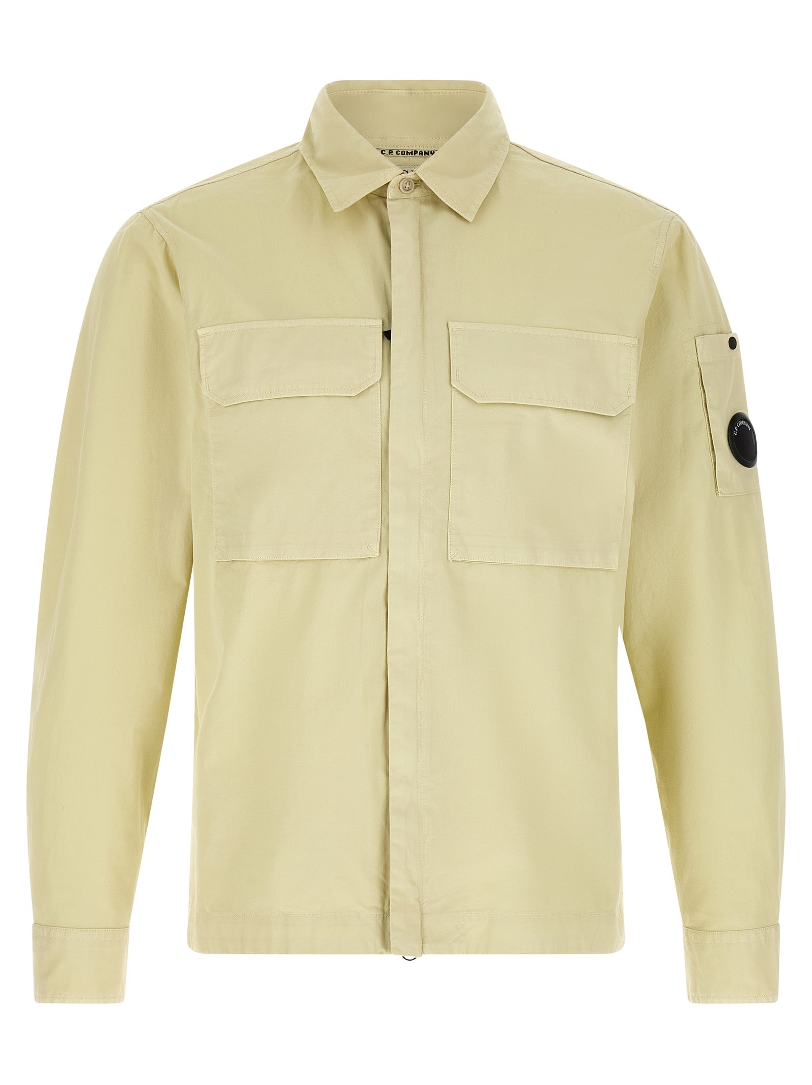 C.P. Company Cotton Gabardine Overshirt — Beige