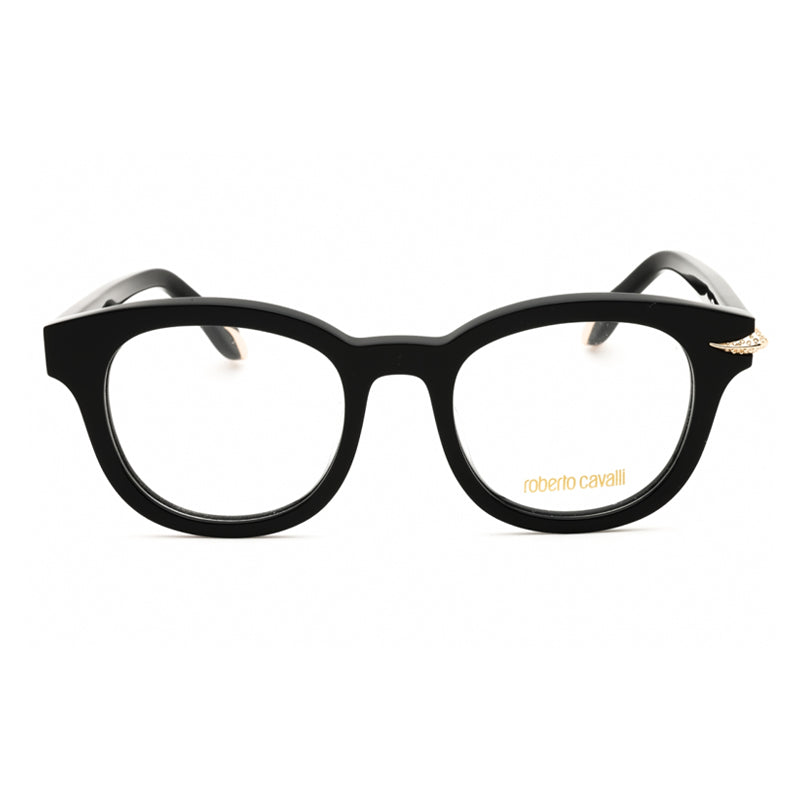 Roberto Cavalli VRC044S700Y Round Full Rim Black Eyeglasses — Black