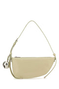 Burberry Croc-Embossed Calf Leather Shoulder Bag — Beige