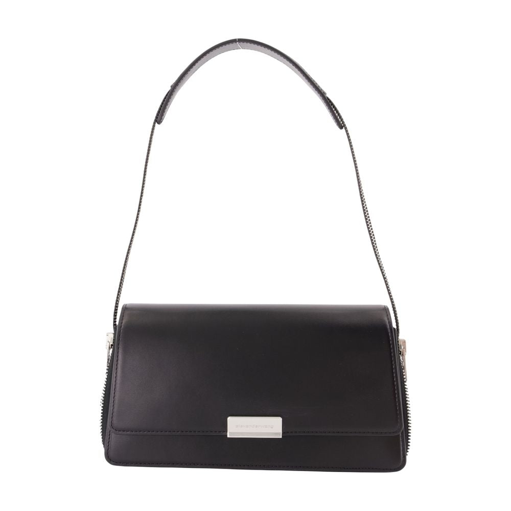 Alexander Wang Siren Medium Flap Shoulder Bag — Black