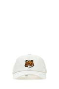 Maison Kitsune MM06103WW0096 Embroidered Fox Baseball Cap — White