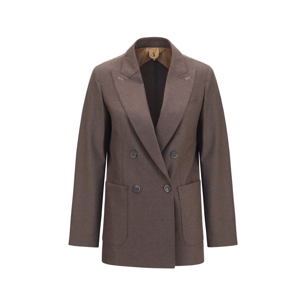 Max Mara Cloruro Blazer — Brown