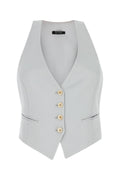 Tom Ford Wool-Silk Tailored Vest — Gray