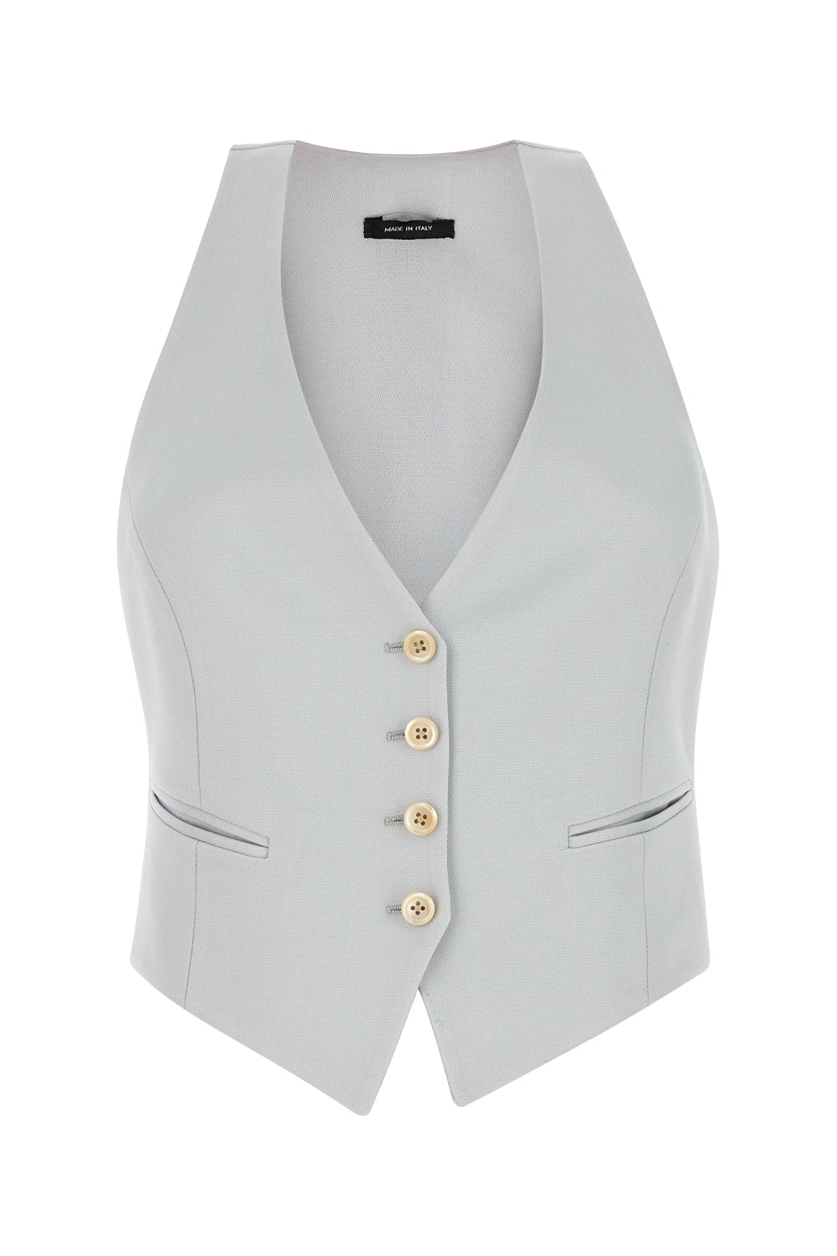 Tom Ford Wool-Silk Tailored Vest — Gray