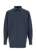 Prada Oversized Cotton Shirt — Navy