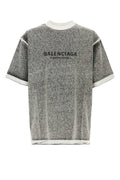 Balenciaga Melange Grey Cotton Oversize T-Shirt — Gray