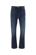 Palm Angels Straight-Leg Denim Jeans — Navy