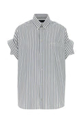 Balenciaga Tucked Sleeve Shirt — White
