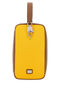Dolce & Gabbana Colorblock Leather Top Handle Bag — Yellow