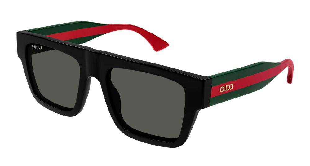 Gucci GG1868S Logo-Striped Acetate Sunglasses — Black