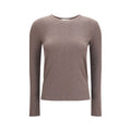 Max Mara Ribbed Lyocell Sweater — Brown