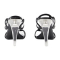Valentino Strappy Chain-Link Design Sandals — Black