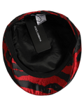 Dolce & Gabbana HAT10035 Red and Black Striped Cotton Flat Cap — Red
