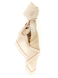 Brunello Cucinelli Bloom Print Silk Scarf — Beige