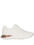 Ferragamo Leather Low-Top Sneaker — White