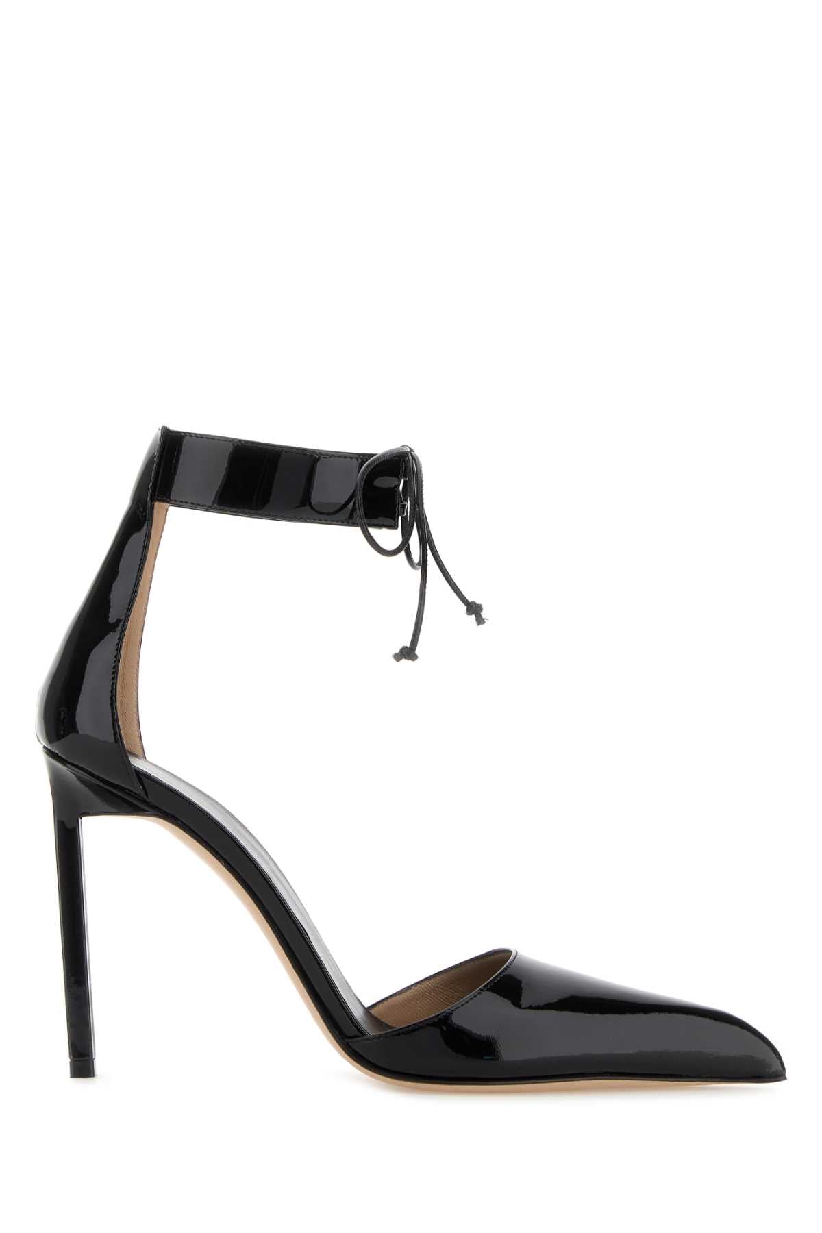 Tom Ford Patent Leather Ankle-Strap Heel — Black