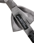 Dolce & Gabbana Silk Adjustable Bow Tie — Gray