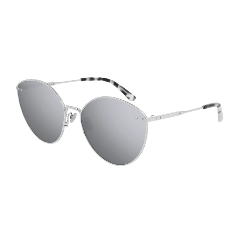 Bottega Veneta BV0259S002 Rimless Metal Sunglasses — Silver