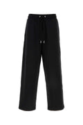AMI Paris Cotton Drawstring Joggers — Black