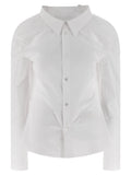 MM6 Maison Margiela Embroidered Cotton Poplin Blouse — White
