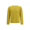 Valentino Garavani Cable-Knit Cashmere Sweater — Yellow