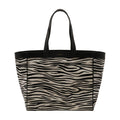 Anine Bing Zebra-Print Leather Tote Bag — Black