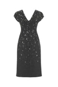Jil Sander Sequin-Embellished Virgin Wool Dress — Gray