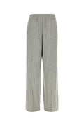 Brunello Cucinelli Pinstriped Wool-Blend Trousers — Gray