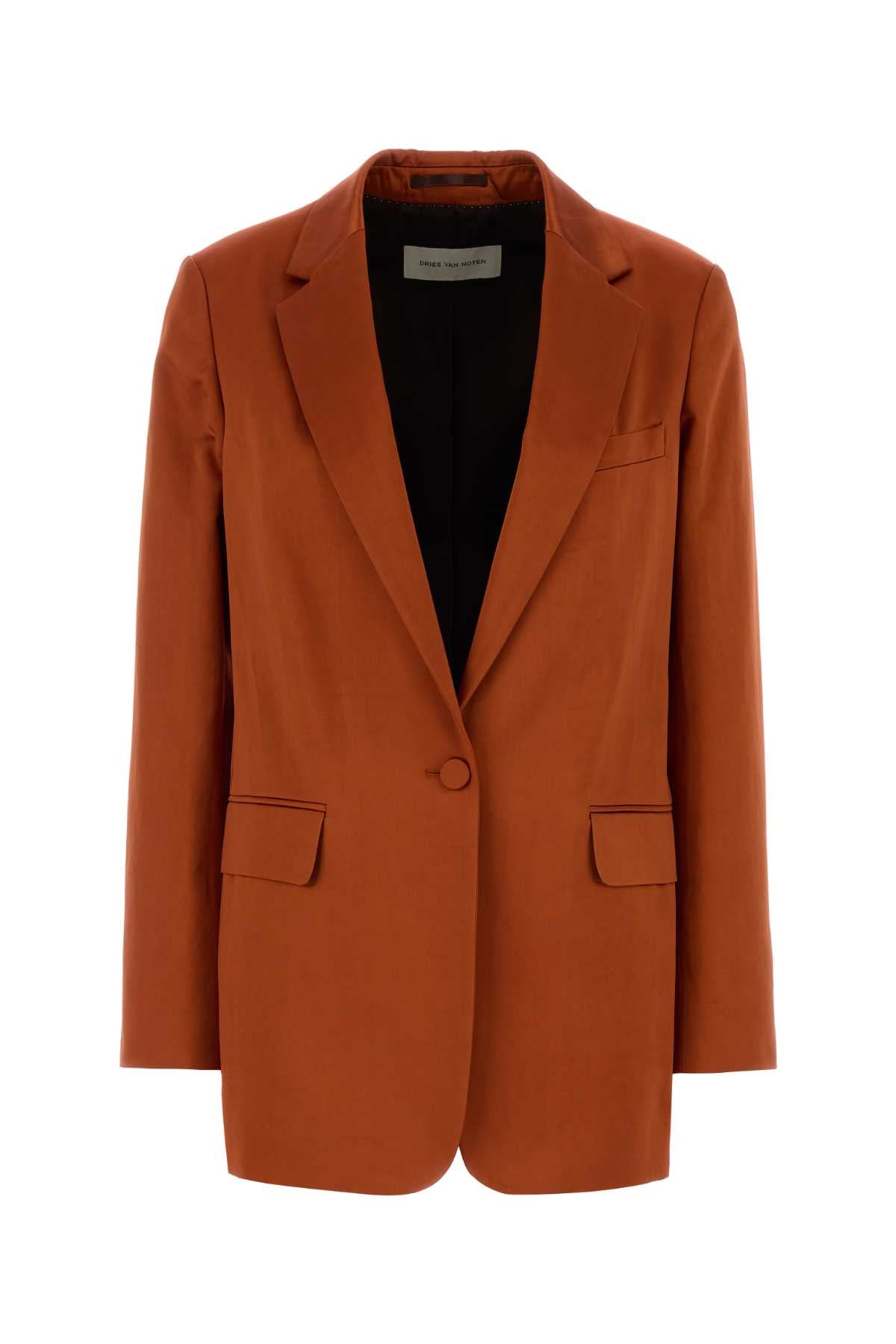 Dries Van Noten Blanchet Blazer — Orange