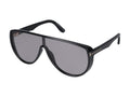 Tom Ford FT1182_0001A Injected Plastic Shield Sunglasses — Black
