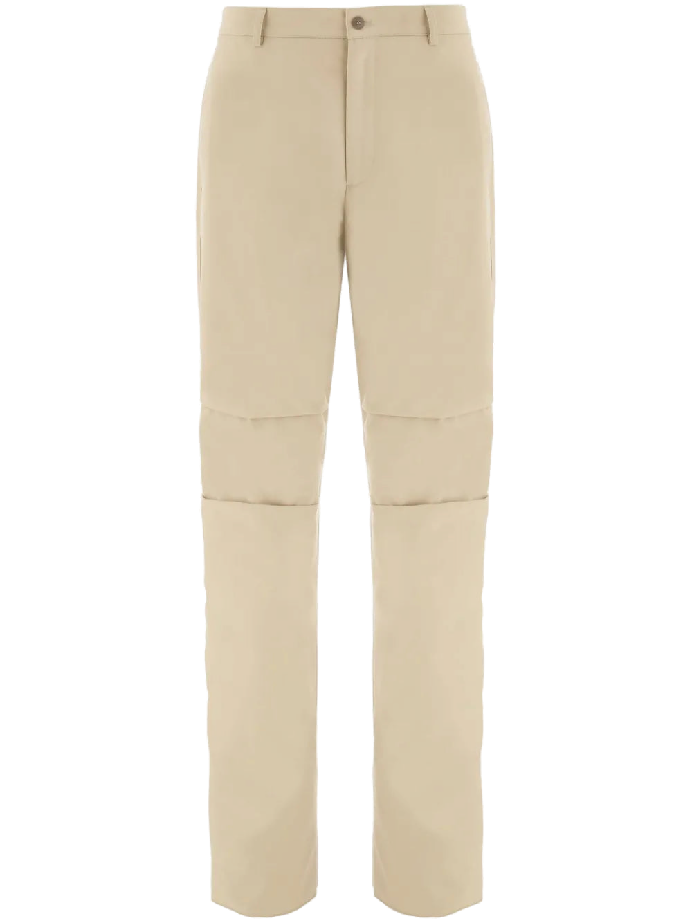 Ferragamo Logo-Patch Cotton Trousers — Beige