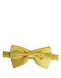 Dolce & Gabbana Silk Satin Bow Tie — Yellow