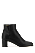 Prada Leather Ankle Boot — Black