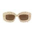 Loewe LW4114IS25E Crystal-Embellished Sunglasses — Beige
