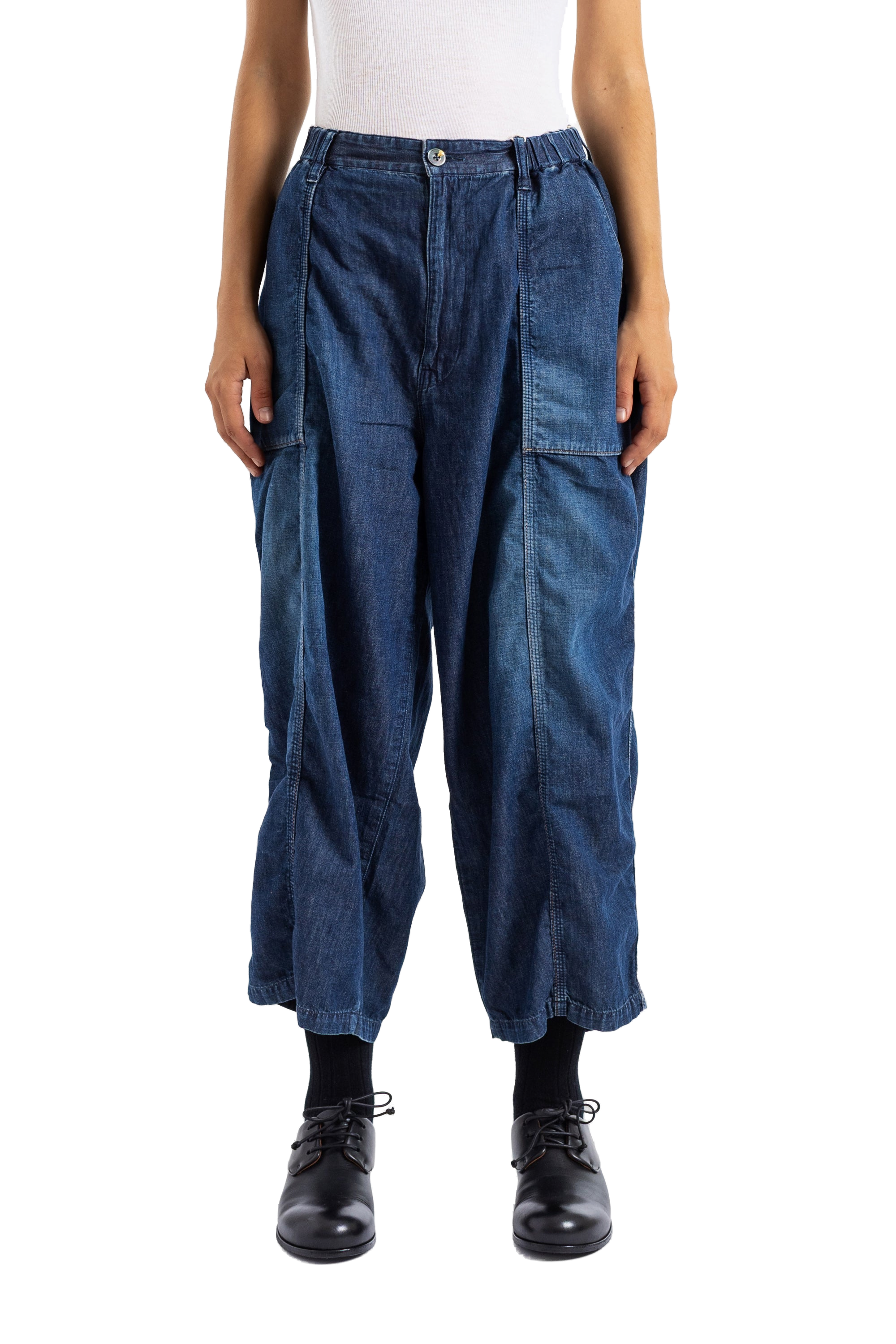 Cottle 8oz Denim Utility Cargo Pants — Blue