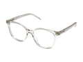 Saint Laurent SL Clear-Lens Wayfarer Eyeglasses — Beige