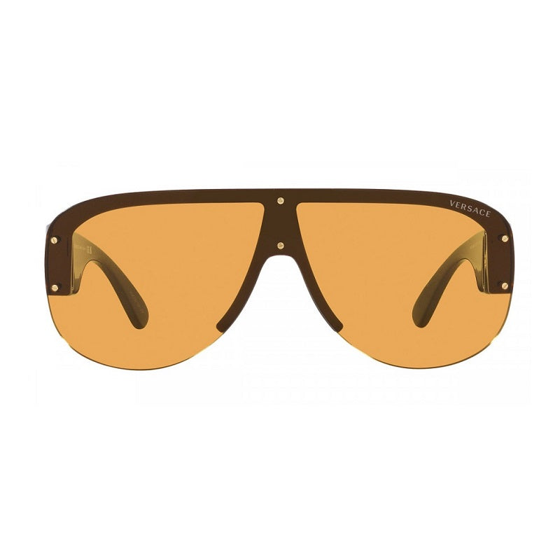 Versace Aviator Semi Rim Sunglasses — Brown