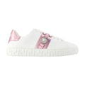 Versace Synthetic Leather Trainers Sneaker — White