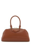 Givenchy Structured Calf Leather Top Handle Bag — Brown