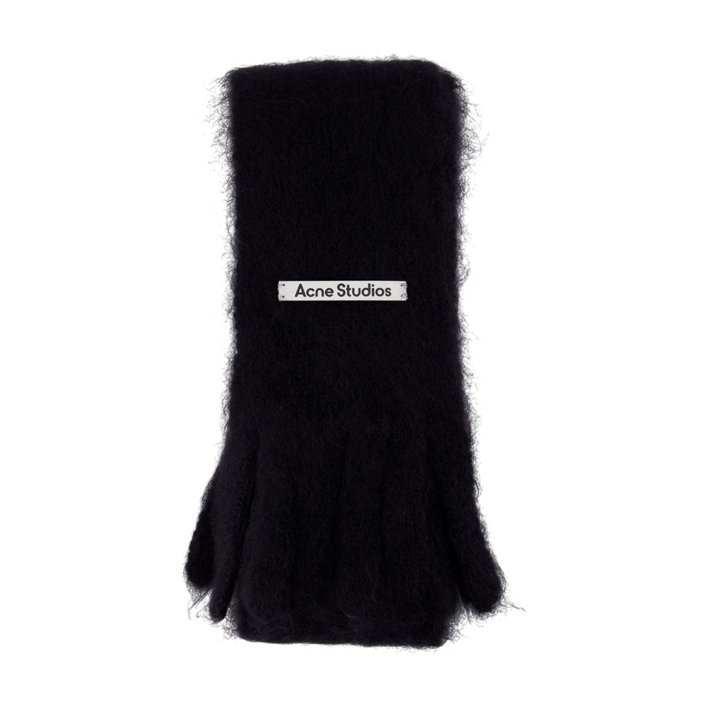 Acne Studios Wool Knit Scarf — Black