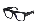 Tom Ford FT0847 Injected Acetate Square Frame Eyeglasses — Black
