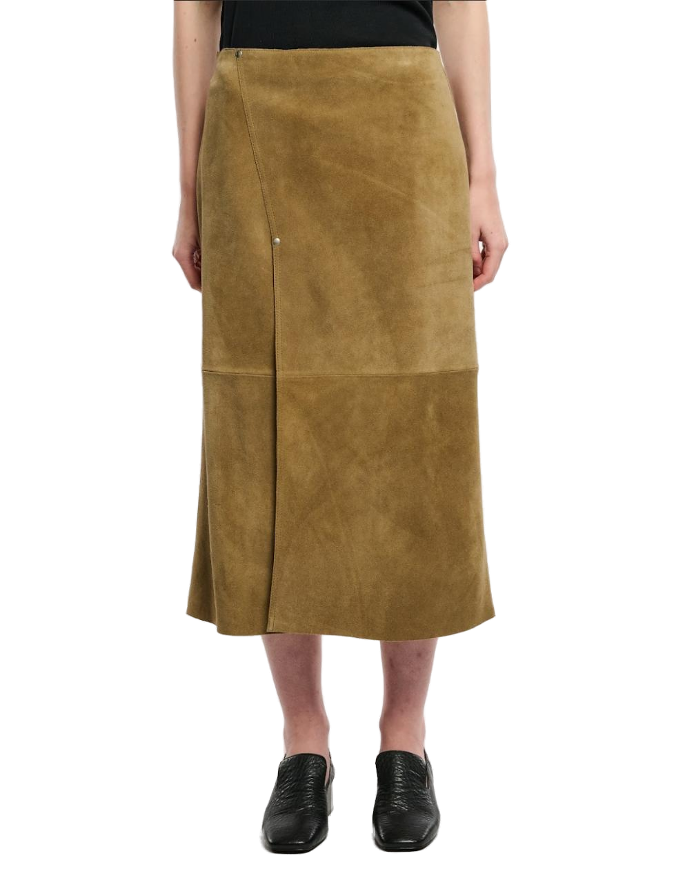 Studio Nicholson Suede Skirt — Mustard