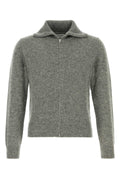 Jil Sander Wool-Nylon Collared Sweater — Gray