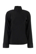 Courreges Viscose-Elastane Turtleneck Shirt — Black